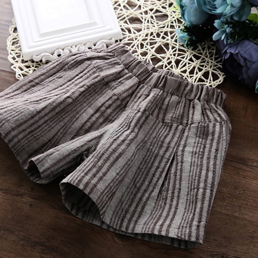 Toddlers Unisex Linen Cooling Shorts Charcoal